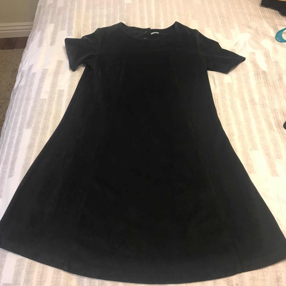 Black midi dress from Pimkie. Suede fabric.